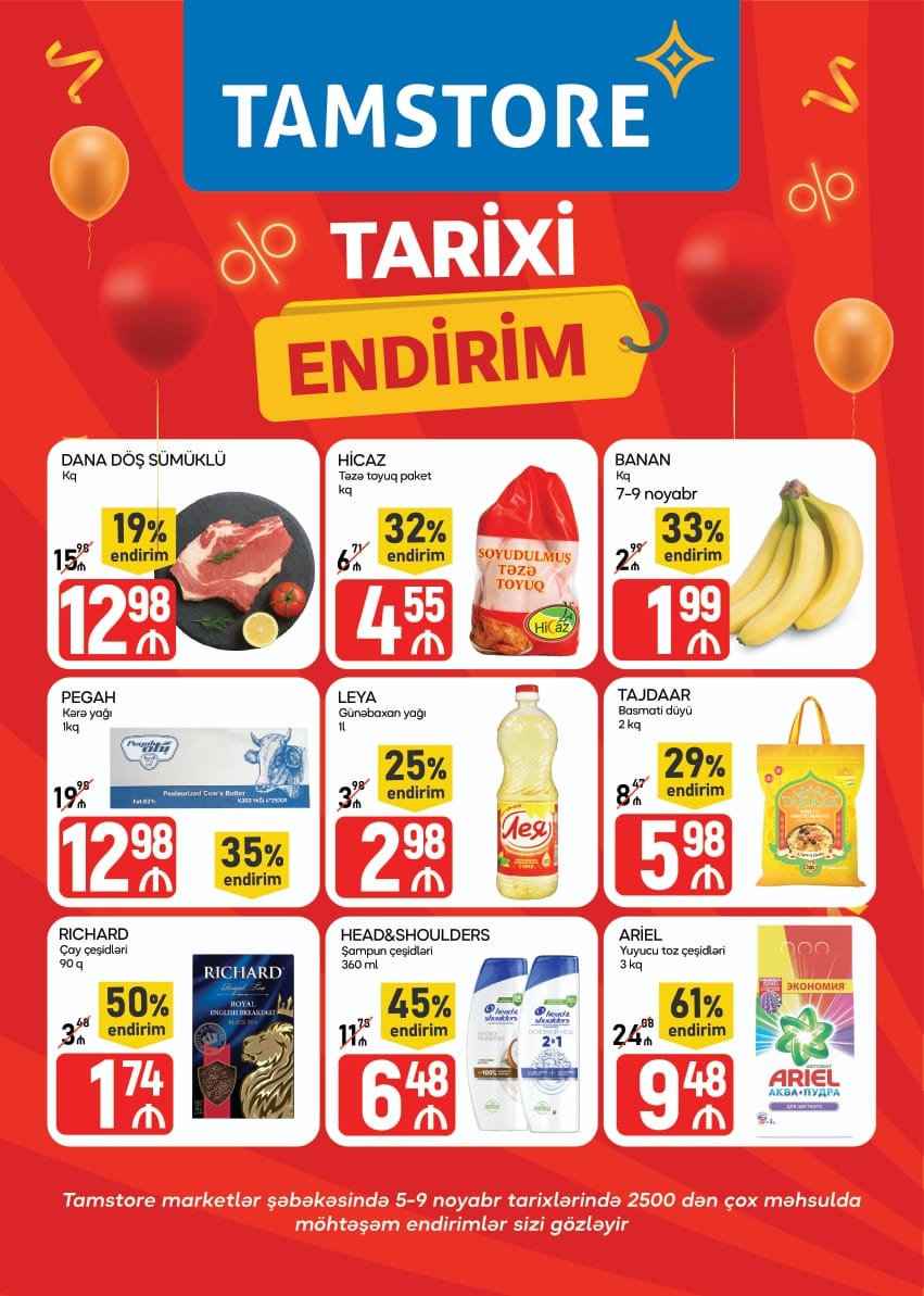 5 Gün 5 Gecə tarixi endirimlər olacaq 